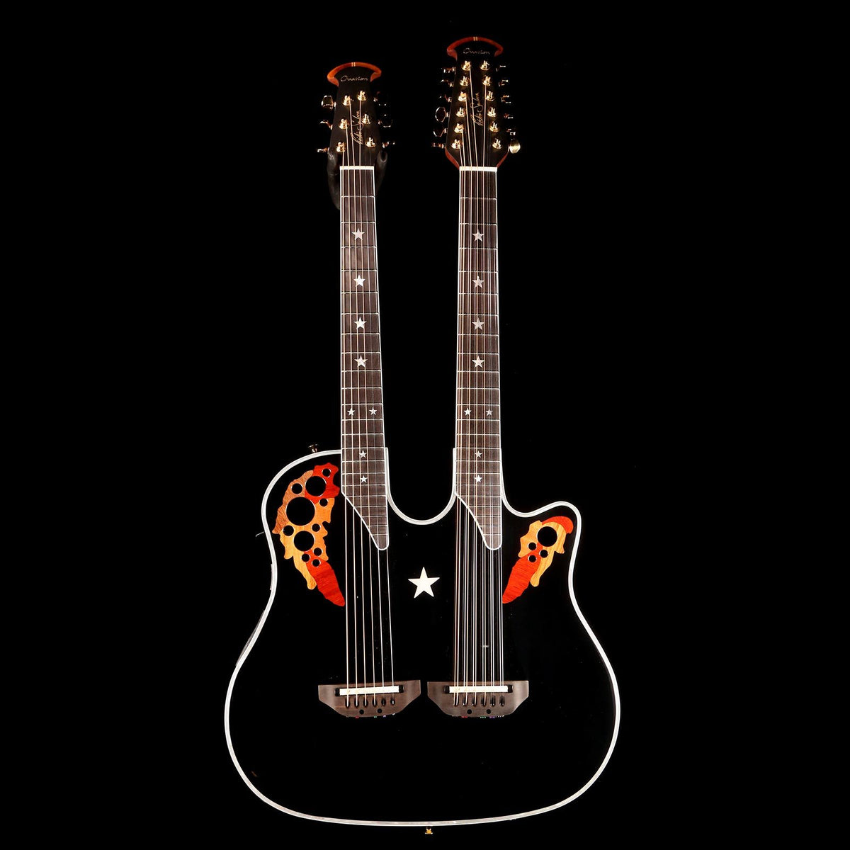 Ovation Richie Sambora Signature Elite Double Neck Gloss Black — 2