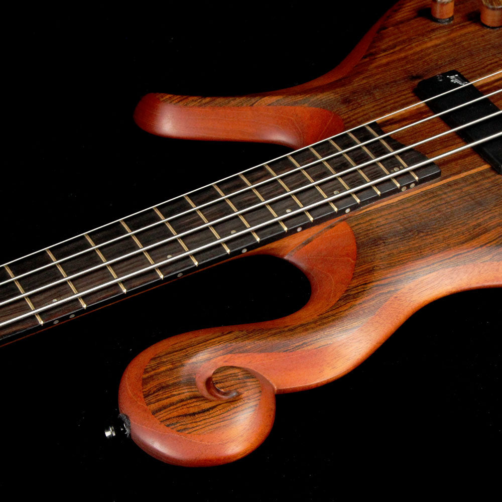 Hilton Reverse Scroll Electric Bass Natural — 6