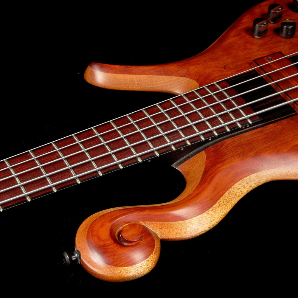 Hilton Reverse Scroll 5-String Electric Bass Natural — 7