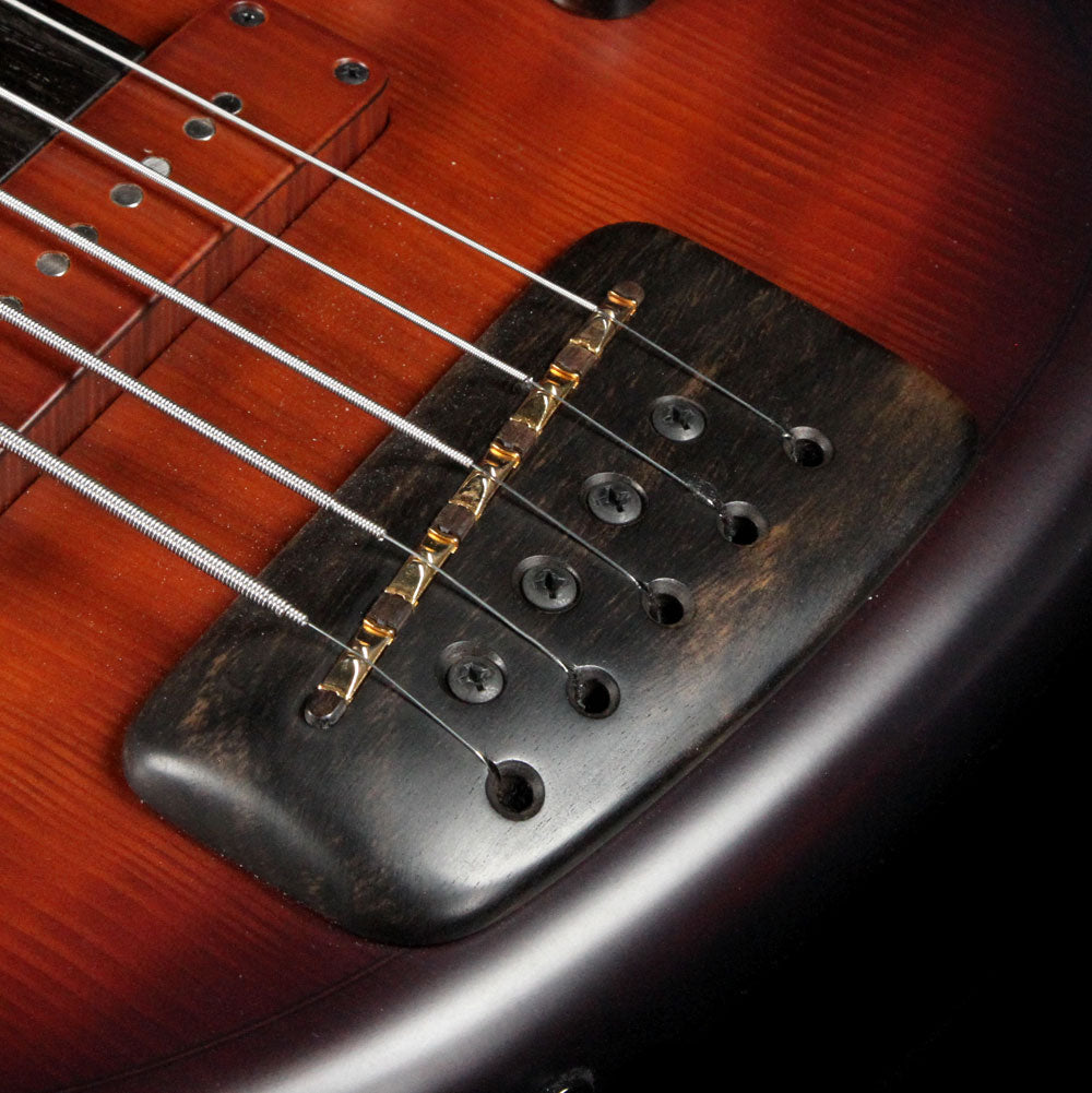 F Bass AC Signature VF Body 5-String Fretless Bass 2013 Matte Antique Brown Burst — 5