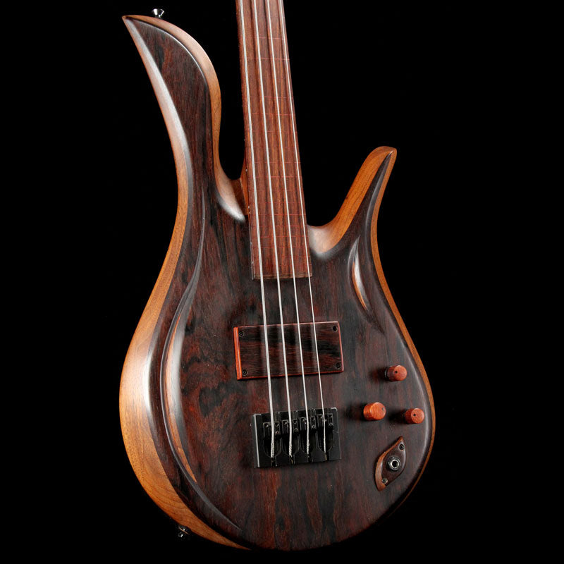 Hilton 4-String Fretless Electric Bass Natural — 1