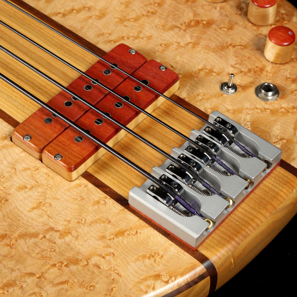 Mike Browne Design Gnome Fretless 4 Bass Guitar Natural 2009 — 5