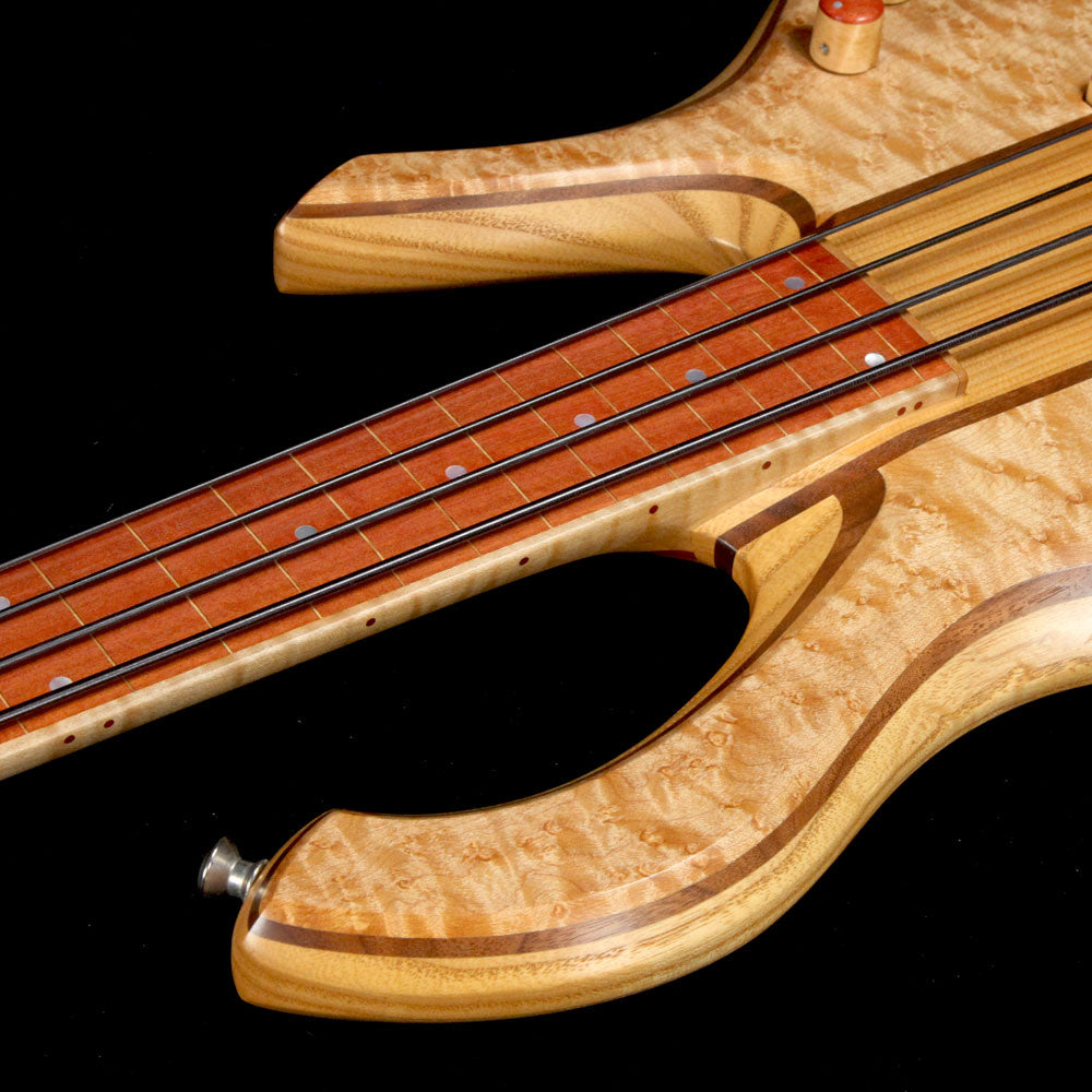 Mike Browne Design Gnome Fretless 4 Bass Guitar Natural 2009 — 6