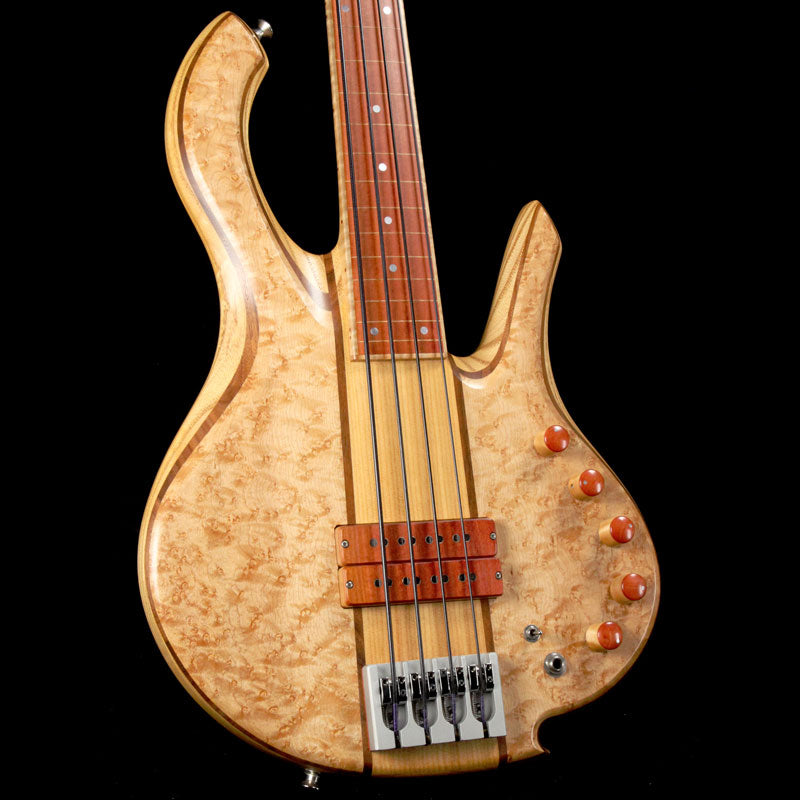 Mike Browne Design Gnome Fretless 4 Bass Guitar Natural 2009 — 1