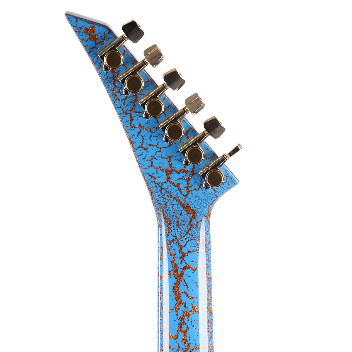 Jackson Custom Shop SL2H-V Soloist Powder Blue over Orange Sparkle Crackle Music Zoo Exclusive — 5