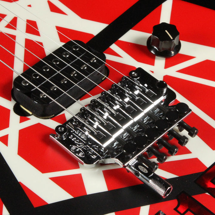 EVH Striped Series 5150 Striped Red Black and White