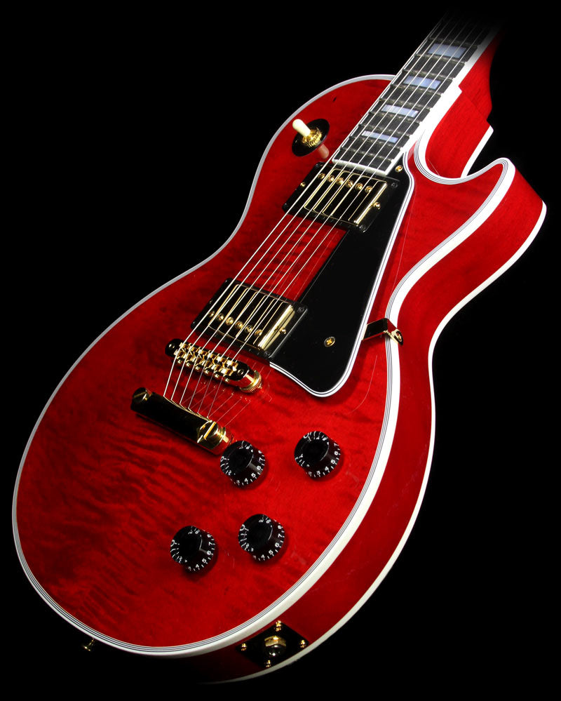 Used Gibson Custom Shop Les Paul Custom Electric Guitar Wine Red — 1