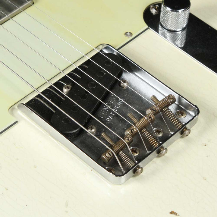 Fender Custom Shop Reverse Custom HS Telecaster Limited Edition Aged Olympic White over 3-Color Sunburst