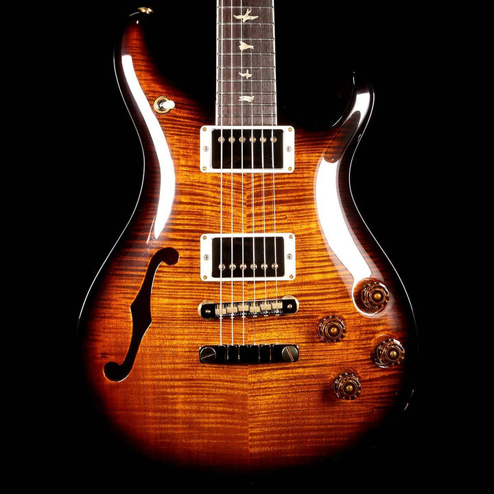 PRS McCarty 594 Semi-Hollow Limited Black Gold Wrap Burst 10 Top