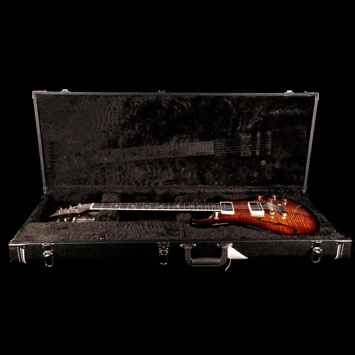 PRS McCarty 594 Semi-Hollow Limited Black Gold Wrap Burst 10 Top — 7