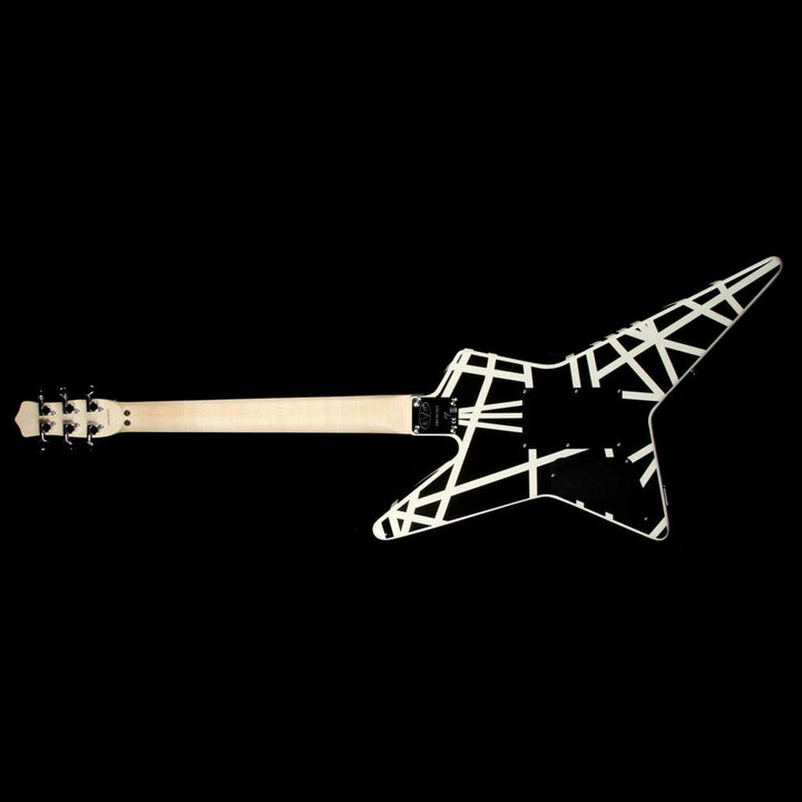 EVH Striped Series Star Electric Guitar Black and White Stripes