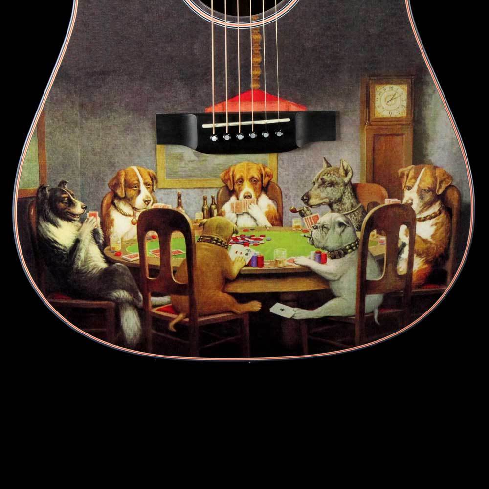 Martin D-16EPD Poker Dogs Dreadnought Acoustic-Electric — 6