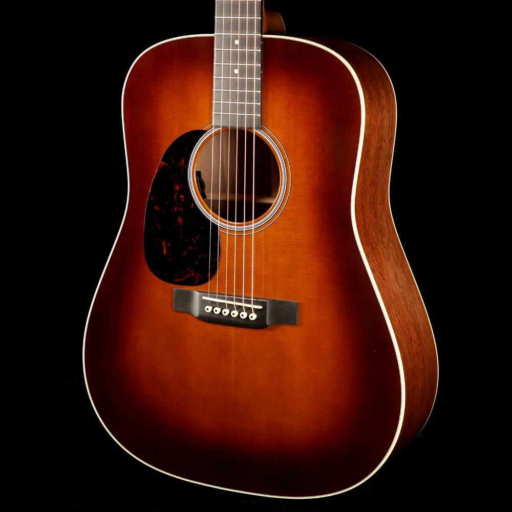 Martin DE Black Walnut Dreadnought Acoustic-Electric Left-Handed Ambertone — 7