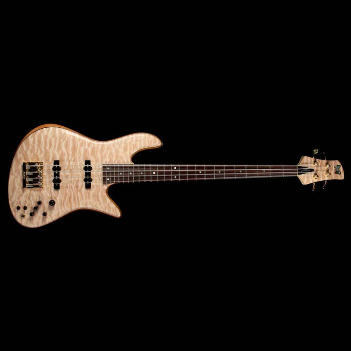 Fodera Emperor 4-String Bass 5A Quilt Maple Top Natural 2017
