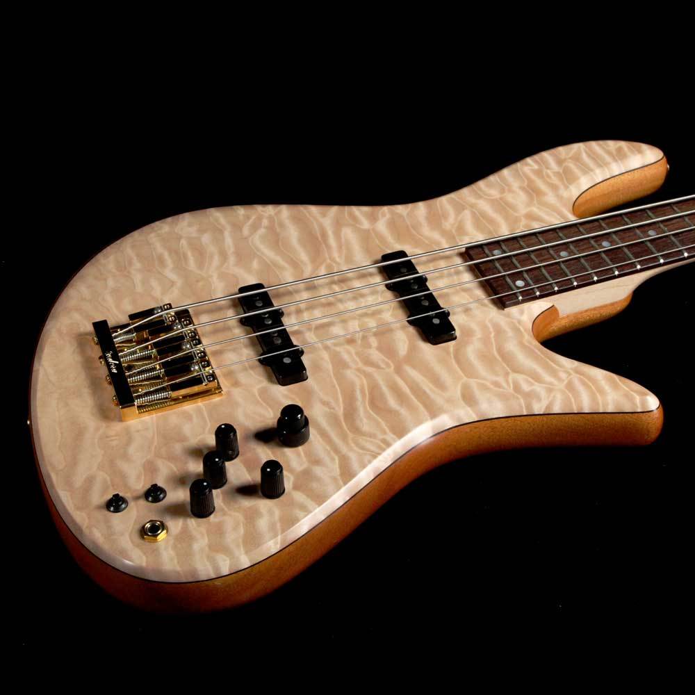 Fodera Emperor 4-String Bass 5A Quilt Maple Top Natural 2017 — 7