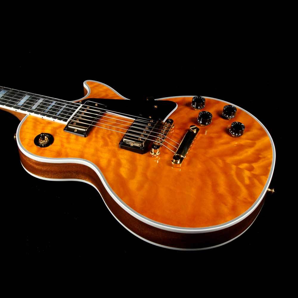 Gibson Custom Shop Les Paul Custom 3A Quilt Trans Amber — 6