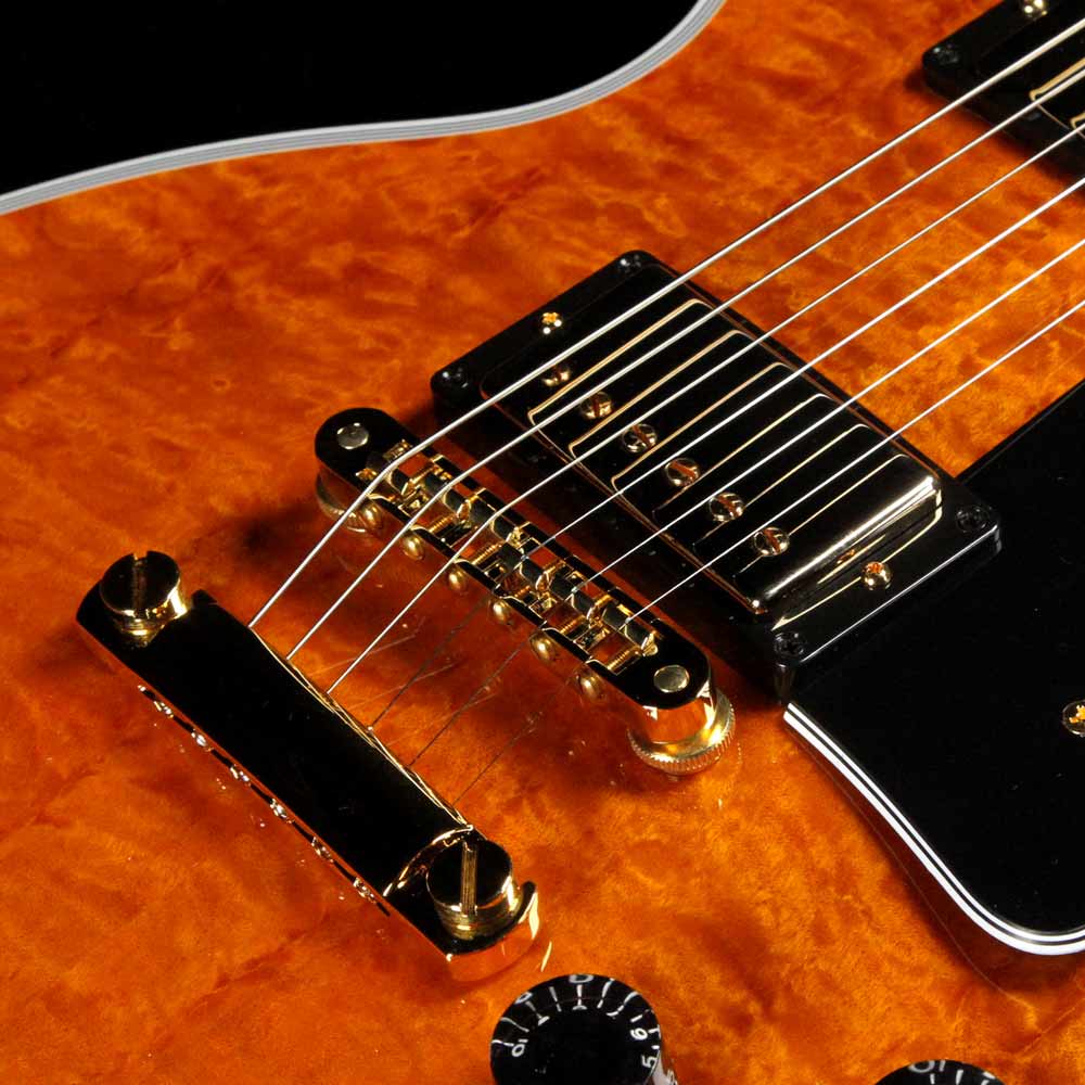 Gibson Custom Shop Les Paul Custom 3A Quilt Trans Amber — 7
