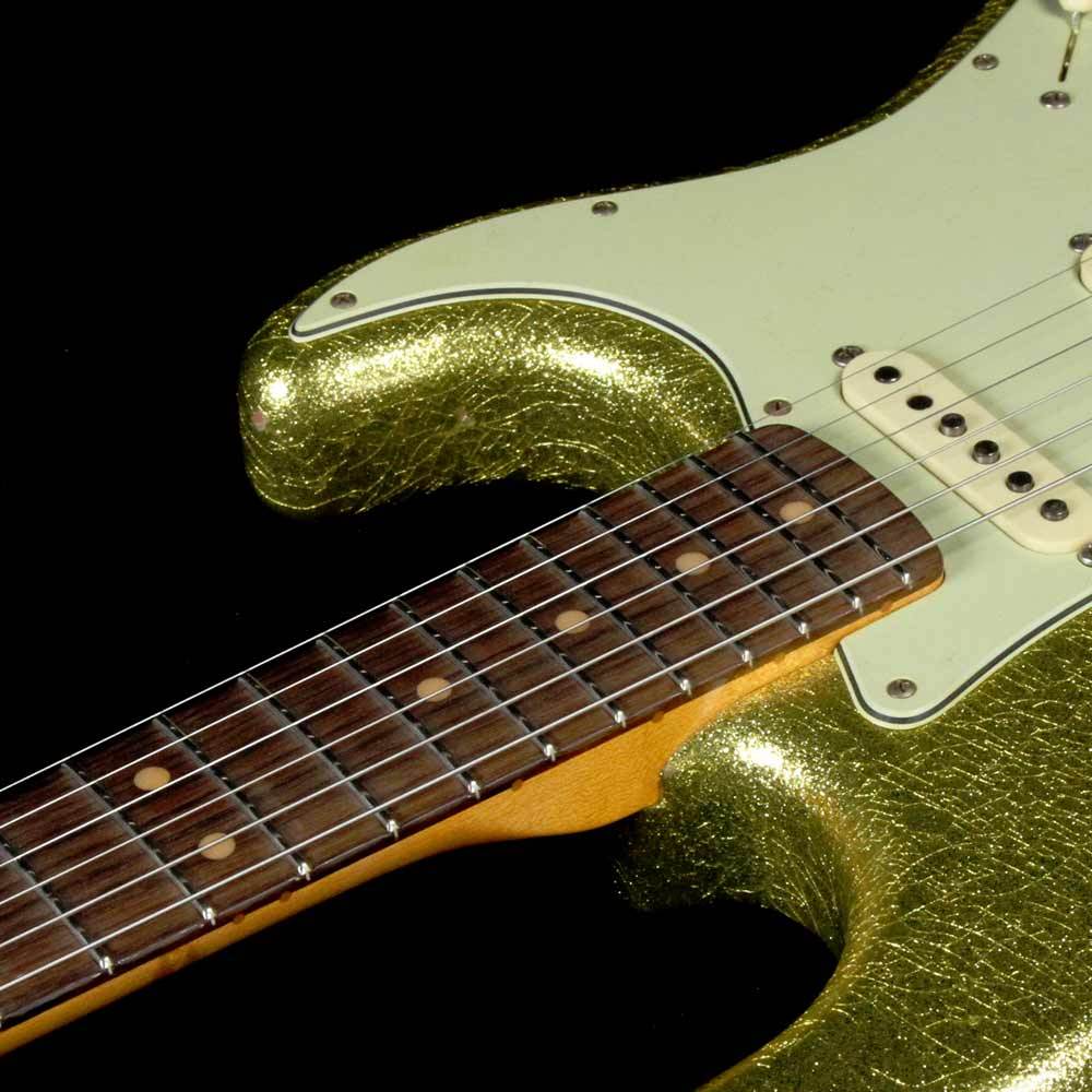 Fender Custom Shop 1963 Stratocaster Chartreuse Sparkle Journeyman Relic 2017 — 7