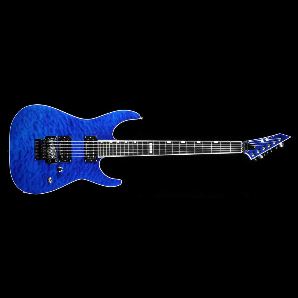 ESP Custom E-II M-II QM Cobalt Blue — 2