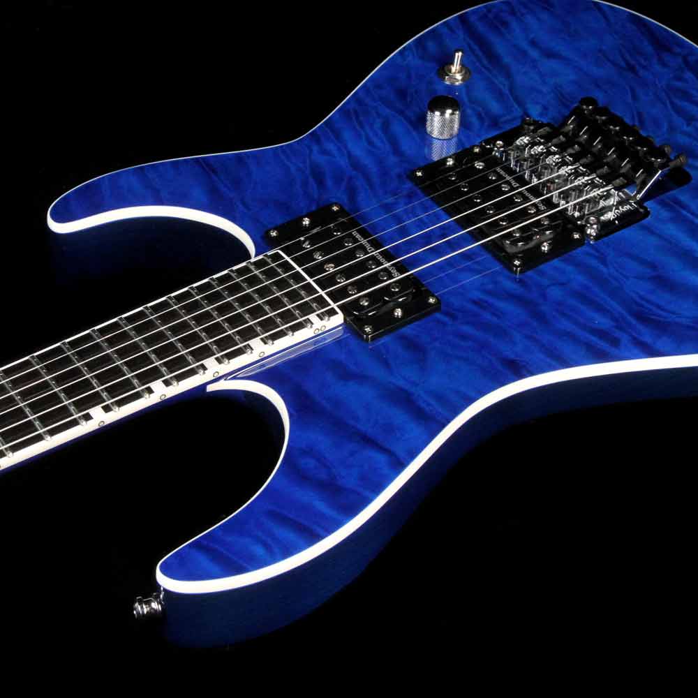 ESP Custom E-II M-II QM Cobalt Blue — 5