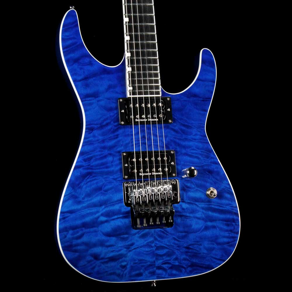 ESP Custom E-II M-II QM Cobalt Blue — 1
