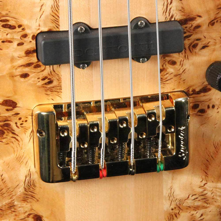 Spector Euro4 LX Electric Bass Natural Poplar Burl