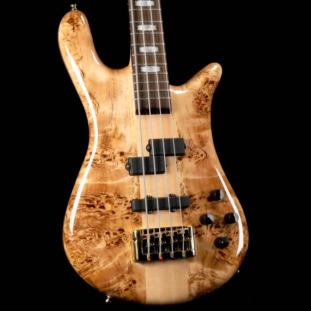 Spector Euro4 LX Electric Bass Natural Poplar Burl — 1