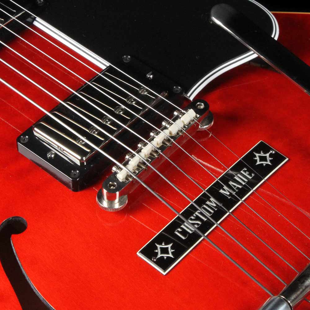 Gibson ES-335 Bigsby Block Reissue Semi-Hollow Antique Red 2008 — 4