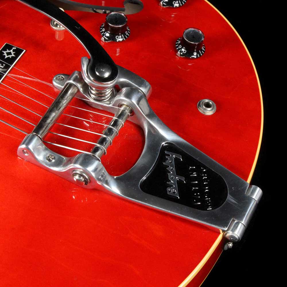 Gibson ES-335 Bigsby Block Reissue Semi-Hollow Antique Red 2008 — 5