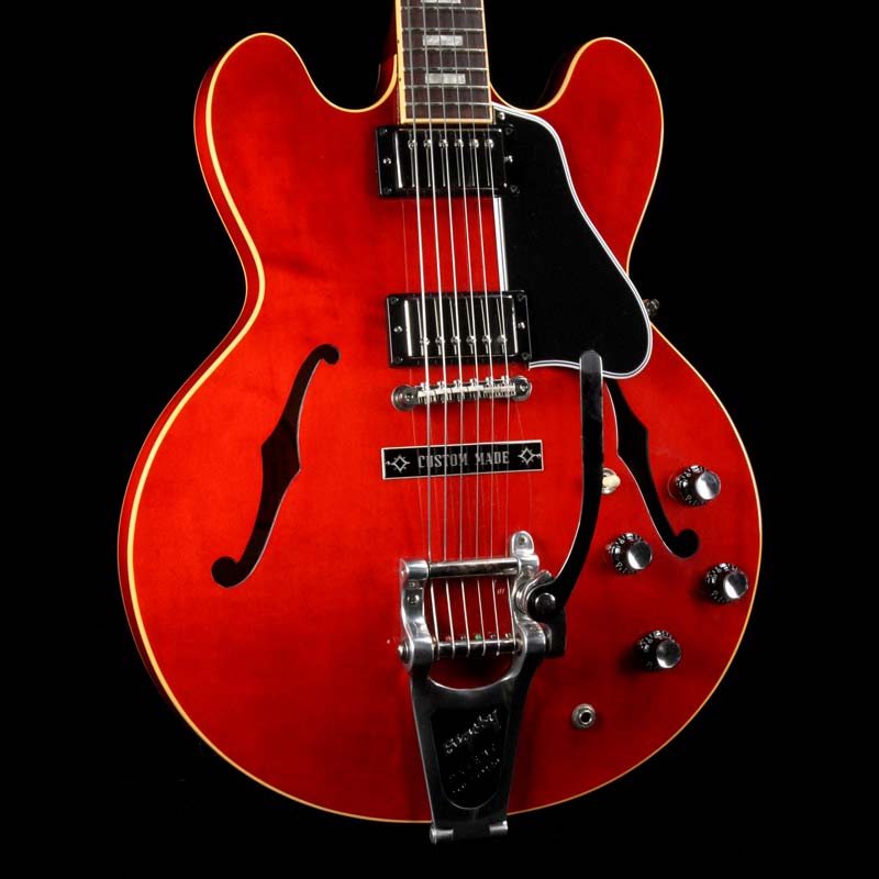 Gibson ES-335 Bigsby Block Reissue Semi-Hollow Antique Red 2008 — 1