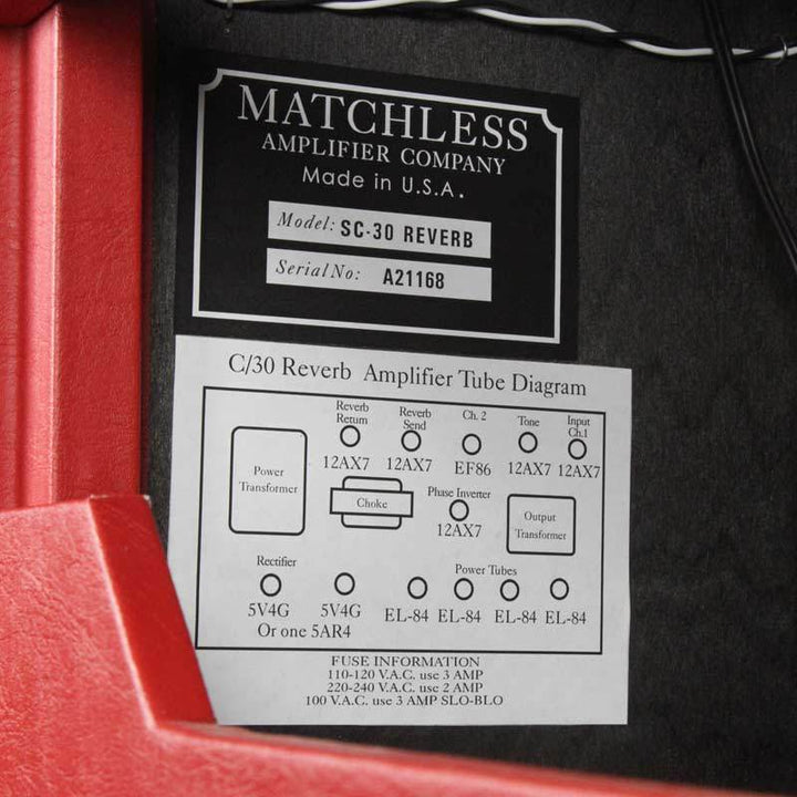 Matchless SC-30 Reverb Combo Amp Red