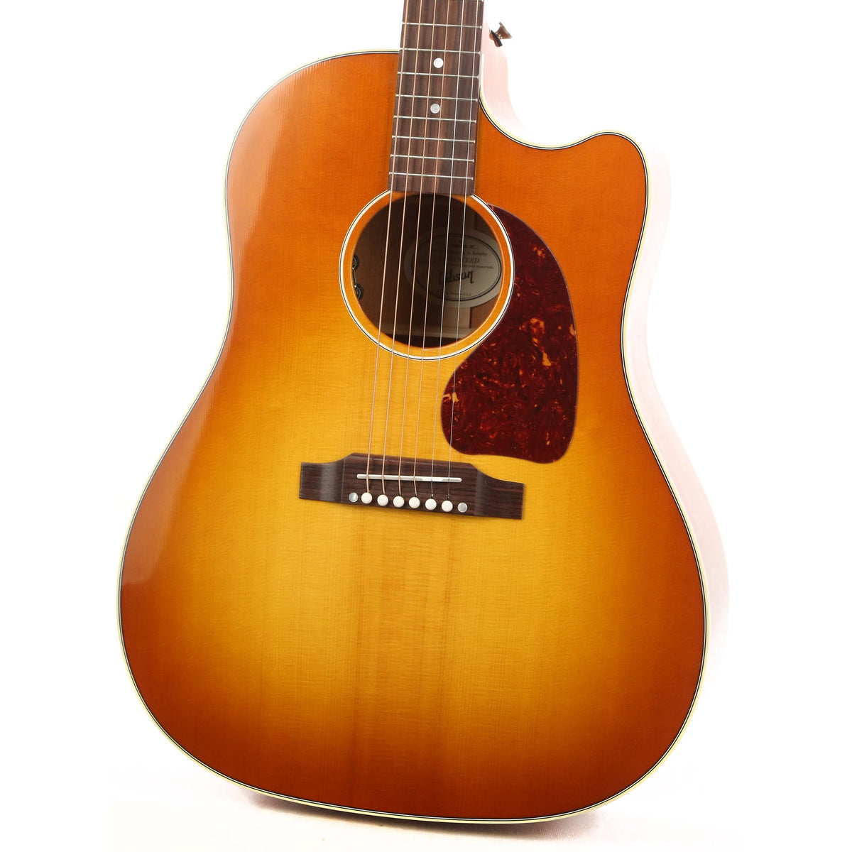 Gibson J-45 Cutaway Acoustic-Electric Heritage Cherry Sunburst — 7
