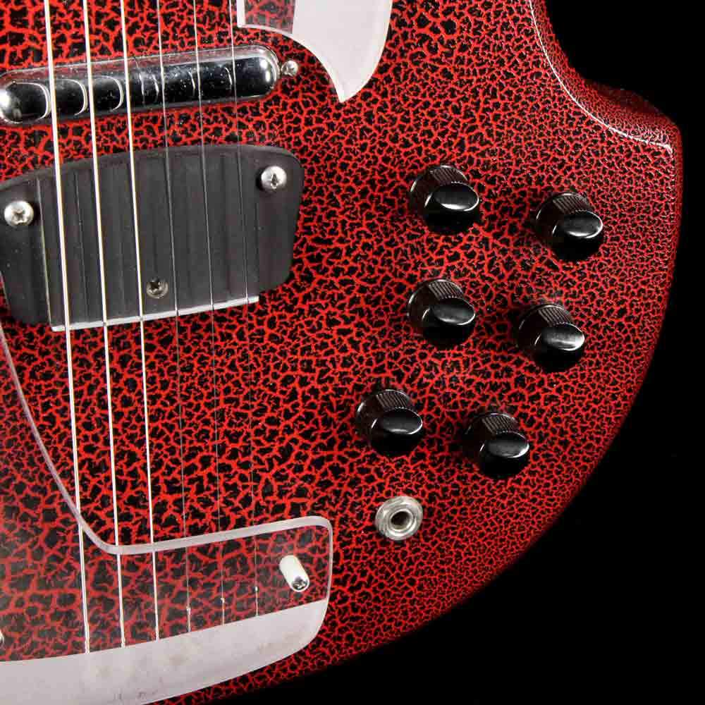 Jerry Jones Master Sitar Red Crackle 2002 — 4