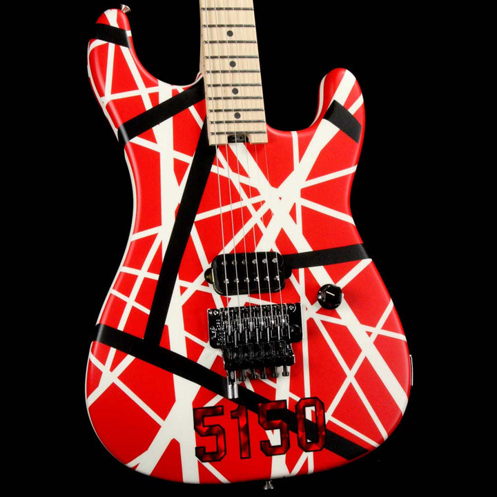 EVH Striped Series 5150 Striped Red Black and White