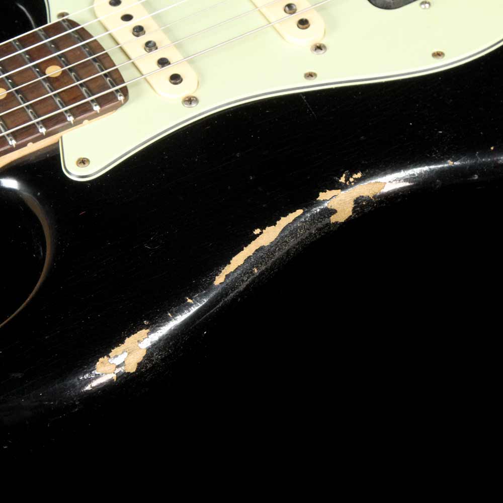 Fender Custom Shop ZF Stratocaster Music Zoo Exclusive Heavy Relic Black — 7