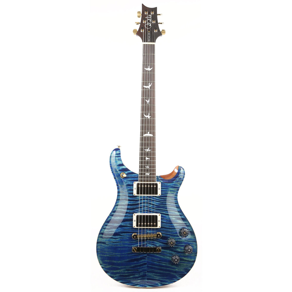 PRS McCarty 594 Wood Library Artist Grade Flame Maple and Brazilian Rosewood Fretboard River Blue — 2