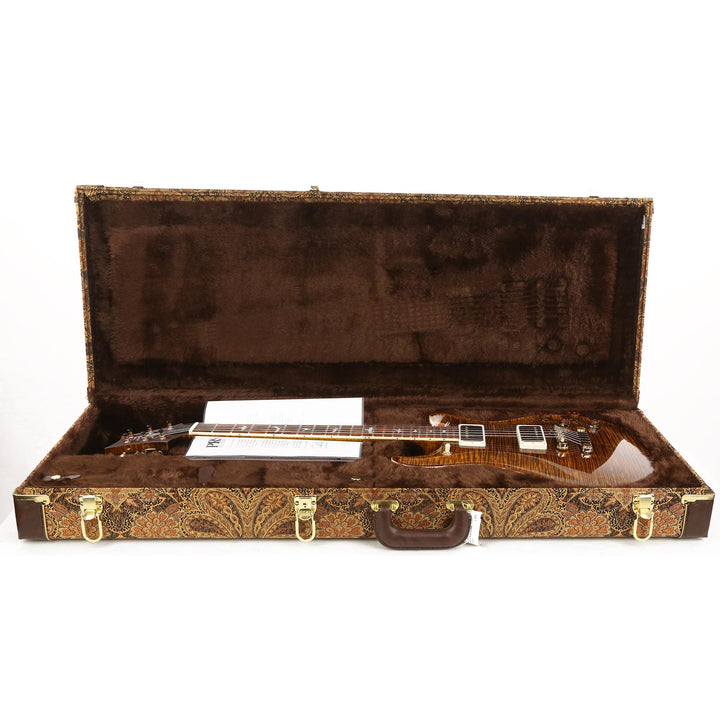 PRS McCarty 594 Wood Library Artist Grade Flame Maple and Brazilian Rosewood Fretboard Black Gold Burst