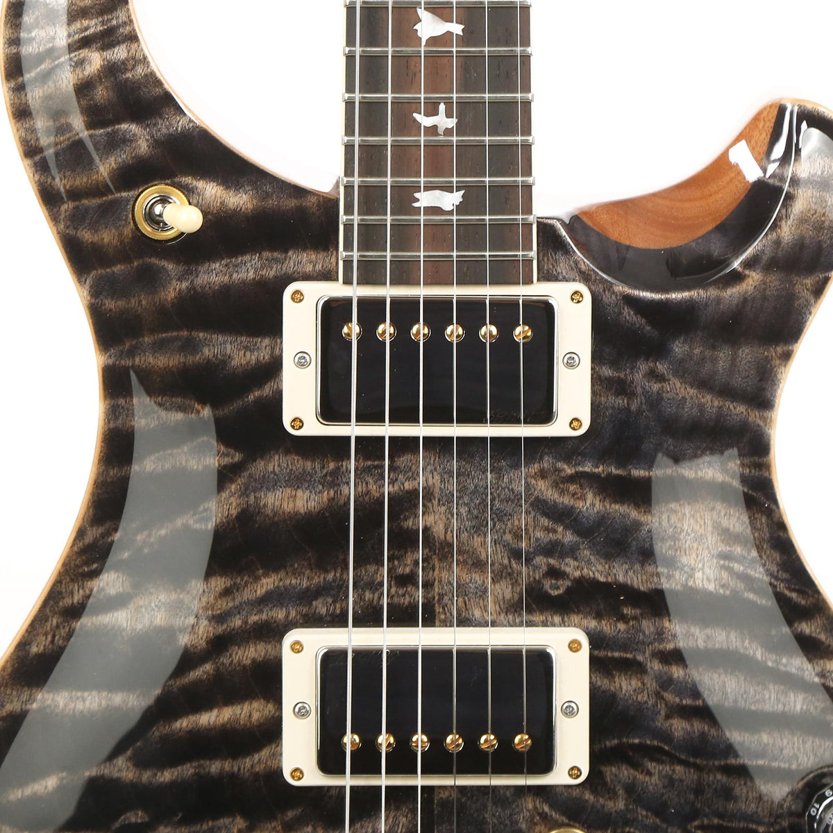 PRS McCarty 594 Wood Library 10-Top Quilt Maple and Brazilian Rosewood Fretboard Charcoal — 7
