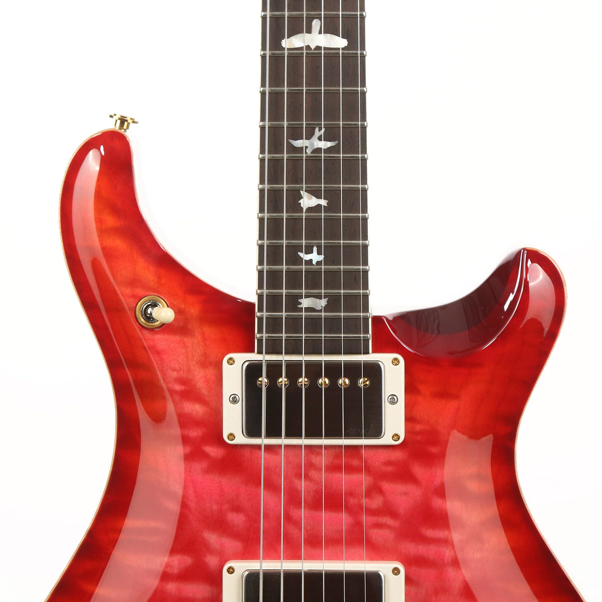 PRS McCarty 594 Wood Library 10-Top Quilt Maple and Brazilian Rosewood Fretboard Bonnie Pink — 7
