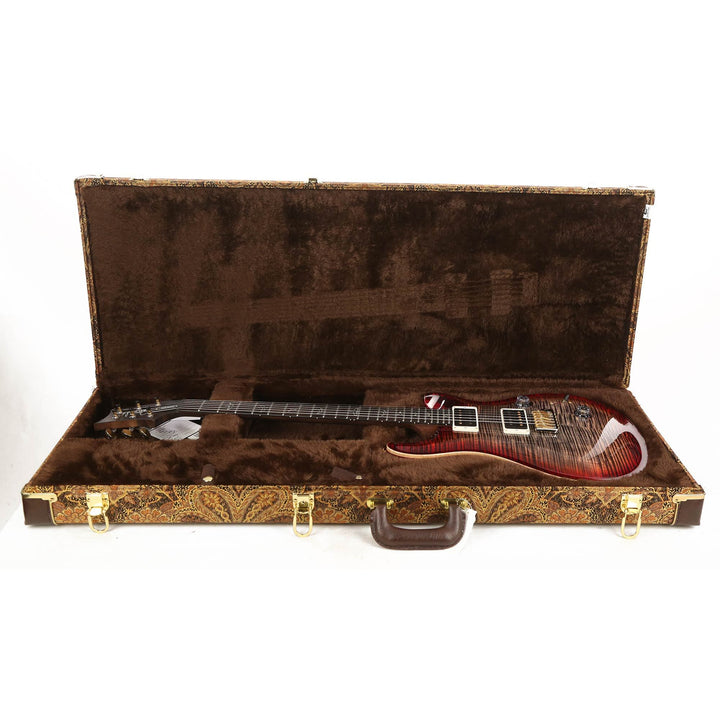 PRS Custom 24 Wood Library West Coast Flame Maple and Rosewood Neck Charcoal Cherry Burst