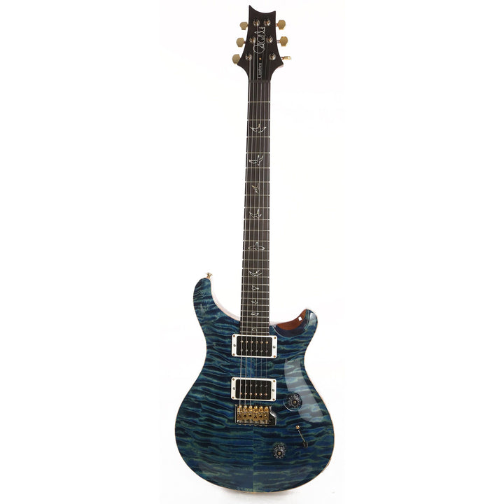 PRS Custom 24 Wood Library Artist Grade Quilt Maple Top River Blue