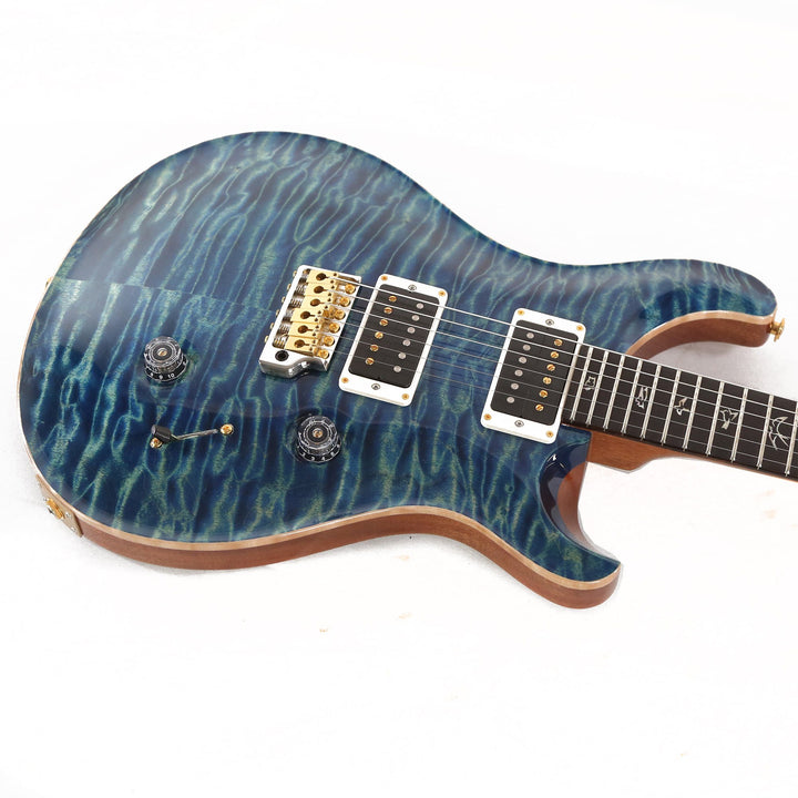 PRS Custom 24 Wood Library Artist Grade Quilt Maple Top River Blue