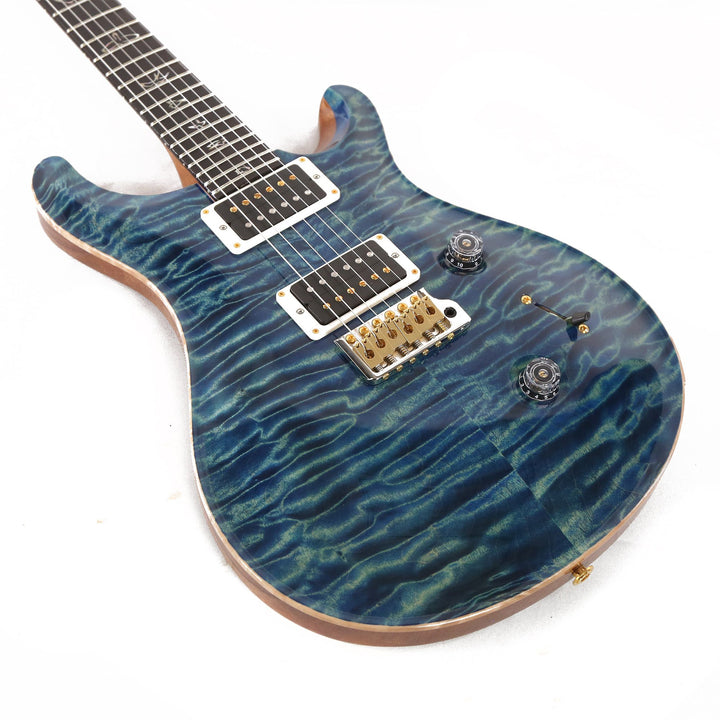 PRS Custom 24 Wood Library Artist Grade Quilt Maple Top River Blue