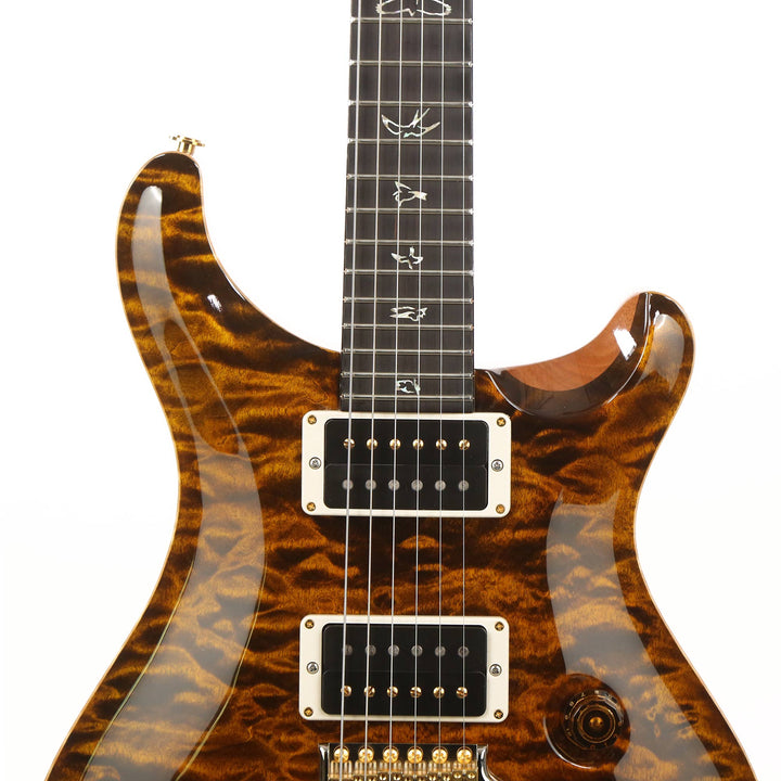 PRS Custom 24 Wood Library Artist Grade Quilt Maple Top Yellow Tiger