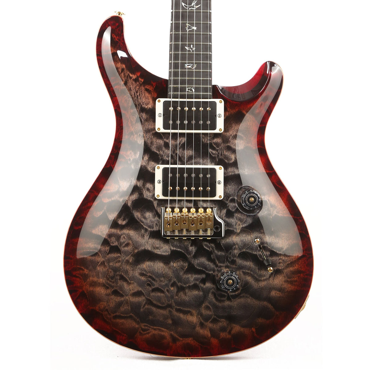 PRS Custom 24 Wood Library Artist Grade Quilt Maple Top Charcoal Cherry — 1