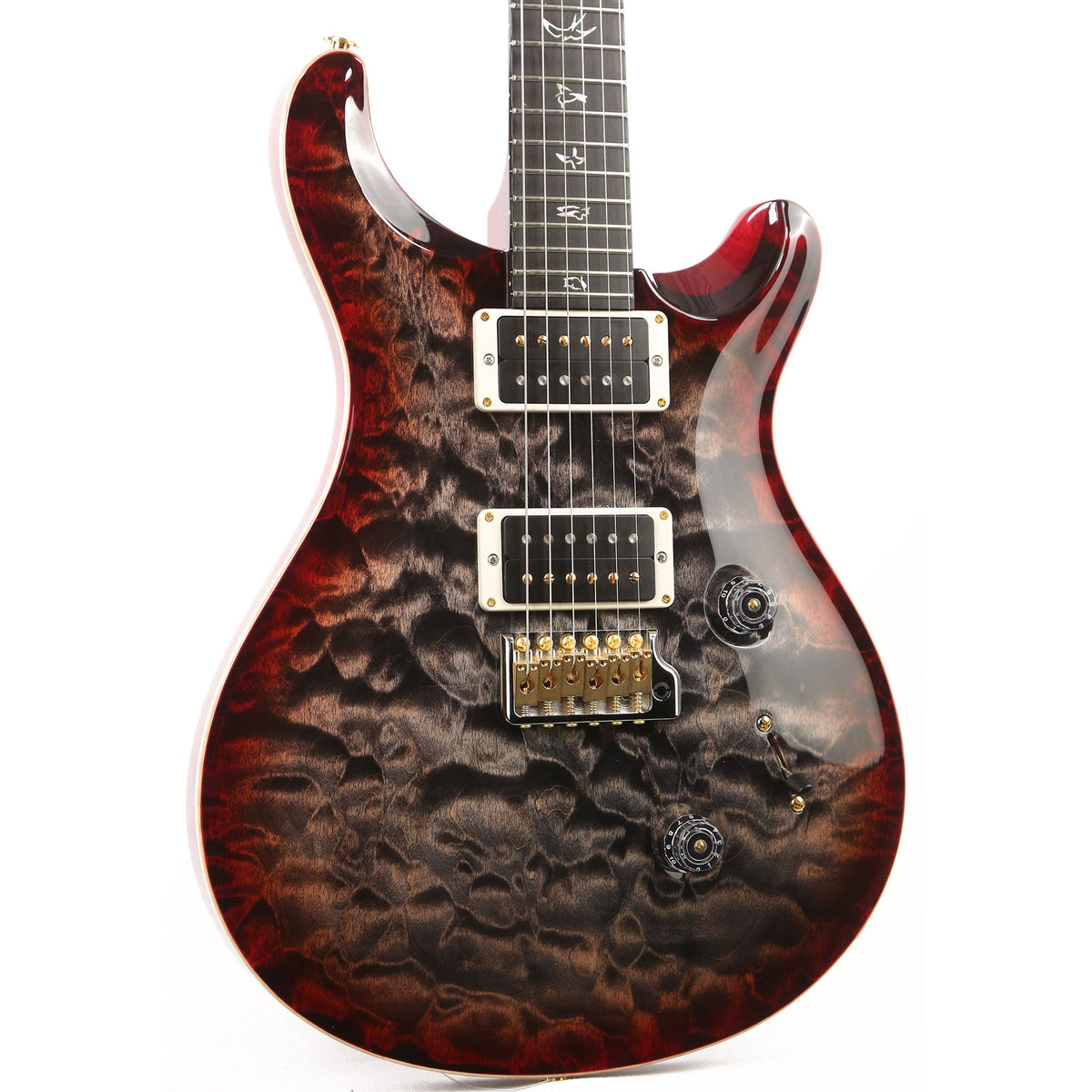 PRS Custom 24 Wood Library Artist Grade Quilt Maple Top Charcoal Cherry — 6