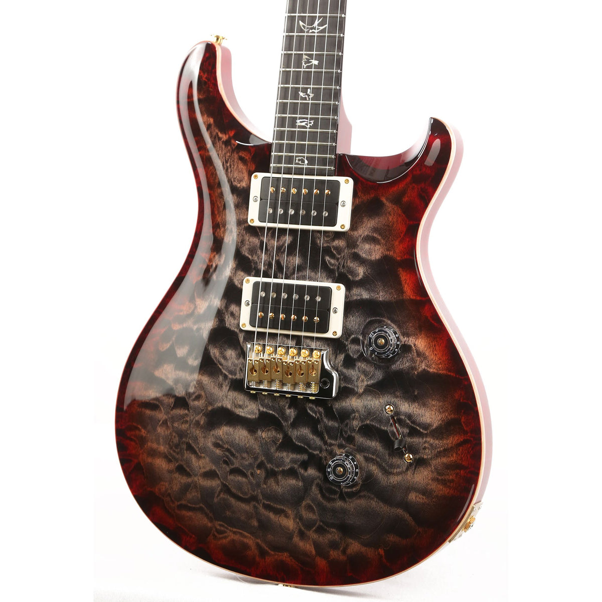 PRS Custom 24 Wood Library Artist Grade Quilt Maple Top Charcoal Cherry — 7