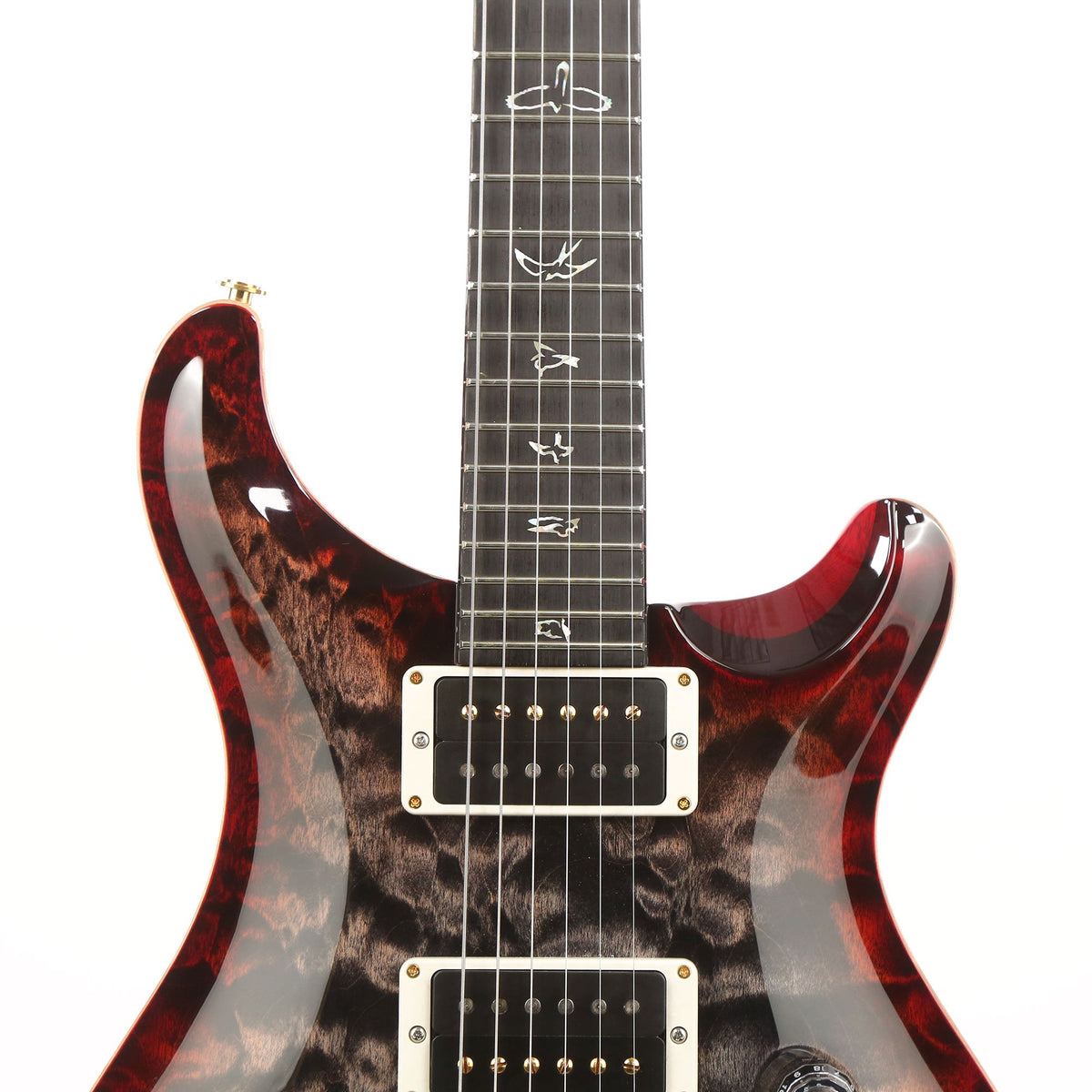 PRS Custom 24 Wood Library Artist Grade Quilt Maple Top Charcoal Cherry — 8