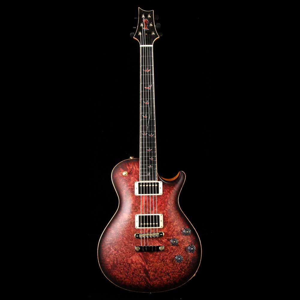 PRS Singlecut McCarty 594 Private Stock Satin Faded Red Tiger Smoked Burst — 2