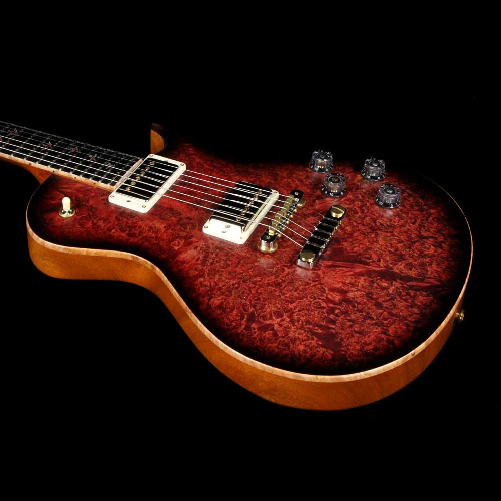 PRS Singlecut McCarty 594 Private Stock Satin Faded Red Tiger Smoked Burst — 7